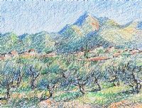 VINEYARD, TUSCANY by Coralie de Burgh Kinahan at Ross's Online Art Auctions