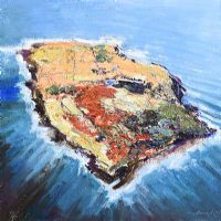 INISHMURRAY ISLAND by Con Campbell at Ross's Online Art Auctions