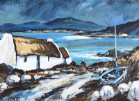 WEST OF IRELAND COTTAGES by Pat Murphy at Ross's Online Art Auctions