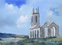 DUNLEWEY CHURCH RUINS, DONEGAL by Sean Lorinyenko at Ross's Online Art Auctions