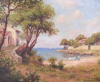 COVE NEAR CASSIS, PROVENCE, FRANCE by Henry Malfroy at Ross's Online Art Auctions