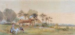 FEEDING THE CALVES, DUNADRY by Ernest Hanford at Ross's Online Art Auctions