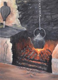 OLD FIRESIDE by Padraig Curran at Ross's Online Art Auctions