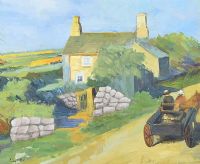 OLD HOUSE BY THE ROADSIDE by Liam Kelly at Ross's Online Art Auctions