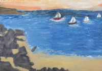 SAILING by MARY E.  WEATHERUP at Ross's Online Art Auctions