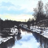 WINTER REFLECTIONS by Sharon Morgan at Ross's Online Art Auctions