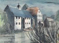 HOUSE BY THE CANEL by Michael Rod at Ross's Online Art Auctions