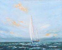 SAILING IN THE OCEAN BREEZE by George McConkey at Ross's Online Art Auctions
