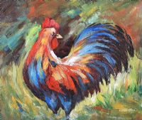THE ROOSTER by Ellie Finn at Ross's Online Art Auctions