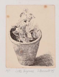 LITTLE BEGONIAS by Ruth Brandt at Ross's Online Art Auctions