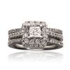 WHITE GOLD DIAMOND BRIDAL TRIO OF RINGS at Ross's Online Art Auctions