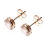 18CT ROSE GOLD MORGANITE AND DIAMOND EARRINGS at Ross's Online Art Auctions