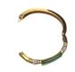 14CT GOLD JADE AND DIAMOND BANGLE at Ross's Online Art Auctions