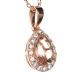 18CT ROSE GOLD MORGANITE AND DIAMOND NECKLACE at Ross's Online Art Auctions