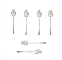 SET OF SIX SILVER COFFEE SPOONS at Ross's Online Art Auctions