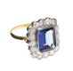 18CT GOLD AND PLATINUM TANZANITE AND DIAMOND RING at Ross's Online Art Auctions