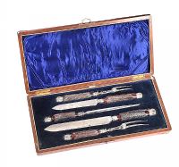 FIVE PIECE CASED CARVING SET at Ross's Online Art Auctions