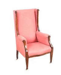EDWARDIAN WING BACK ARMCHAIR at Ross's Online Art Auctions