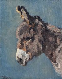 STUDY OF A YOUNG DONKEY by Anne Primrose Jury HRUA at Ross's Online Art Auctions