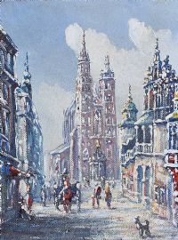 CITY STREET by Russian School at Ross's Online Art Auctions
