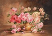 STILL LIFE, FLOWERS by Stephen Brown at Ross's Online Art Auctions