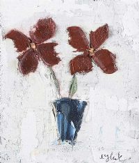 TWO RED BLOOMS by Colin Flack at Ross's Online Art Auctions