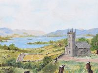 CHURCH IN A LANDSCAPE by Gwen MacKenna at Ross's Online Art Auctions