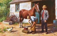 THE BLACKSMITH by Donal McNaughton at Ross's Online Art Auctions