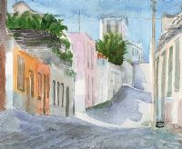 SPANISH STREET by Olive Henry RUA at Ross's Online Art Auctions