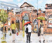 WET DAY, SAINT GEORGE'S MARKET, BELFAST by Holly Hanson at Ross's Online Art Auctions