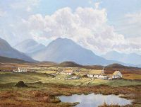 VIEW FROM DERRYINVER QUAY NEAR RENVYLE, CONNEMARA by William Henry Burns at Ross's Online Art Auctions