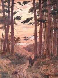 FIGURE ON A PATH by W. A. Battesworth at Ross's Online Art Auctions