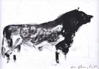 BELGIAN BLUE BULL by Con Campbell at Ross's Online Art Auctions