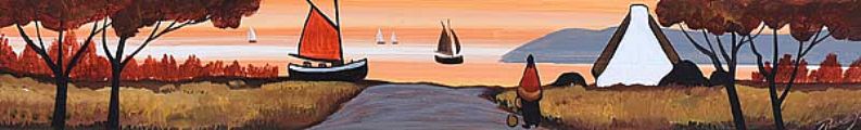ON THE PATH TO THE BOATS by J.P. Rooney at Ross's Online Art Auctions