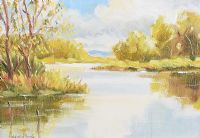 AUTUMN ON THE BUSH RIVER by Hector Boyle at Ross's Online Art Auctions