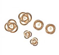 SIX 14CT GOLD KNOTTED STUDS at Ross's Online Art Auctions