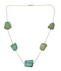 9CT GOLD TURQUOISE NECKLACE at Ross's Online Art Auctions