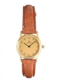 OMEGA 9CT GOLD WRIST WATCH at Ross's Online Art Auctions
