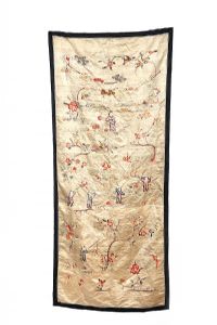 EMBROIDERED SILK WALL HANGING at Ross's Online Art Auctions