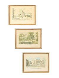SET OF THREE COLOURED ENGRAVINGS at Ross's Online Art Auctions