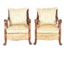 PAIR OF WALNUT BERGERE ARMCHAIRS at Ross's Online Art Auctions