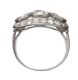 ART DECO PLATINUM THREE STONE CLUSTER RING at Ross's Online Art Auctions
