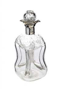 WALKER AND HALL STERLING SILVER BANDED DECANTER at Ross's Online Art Auctions