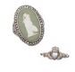 TWO STERLING SILVER RINGS AND A SILVER BROOCH at Ross's Online Art Auctions