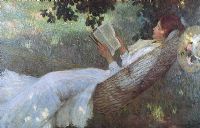 GIRL READING by English School at Ross's Online Art Auctions
