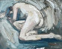KNEELING FEMALE NUDE by Colin Davidson RUA at Ross's Online Art Auctions