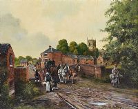 THE STAGE COACH by English School at Ross's Online Art Auctions