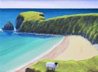 SHEEP AT SILVER BEACH, DONEGAL by Sean Loughrey at Ross's Online Art Auctions