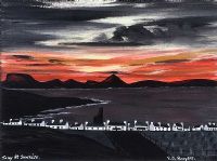 ACROSS TORY ISLAND BAY AT SUNRISE by Patsy Dan  Rodgers at Ross's Online Art Auctions