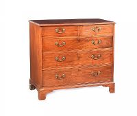 GEORGIAN MAHOGANY TWO OVER THREE CHEST OF DRAWERS at Ross's Online Art Auctions